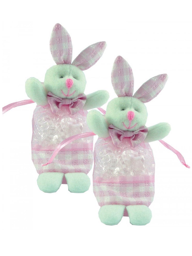 GINGHAM BUNNY STRAW BAG main image 1